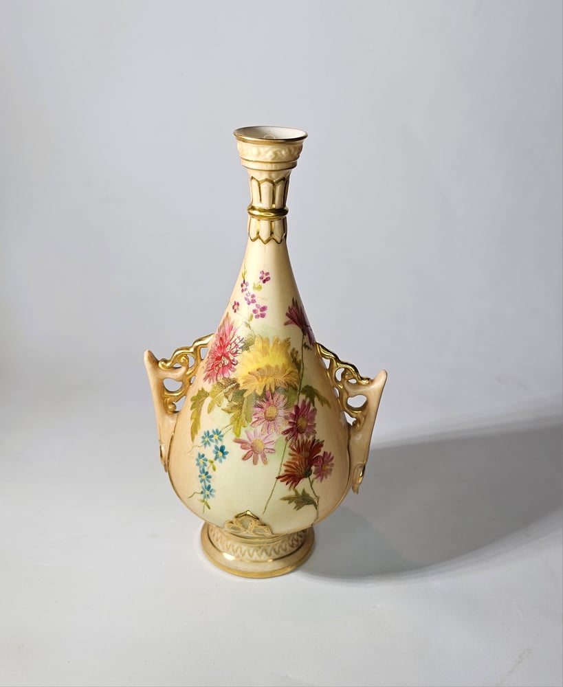 Image of Royal Worcester Small Pierced Handle Vase