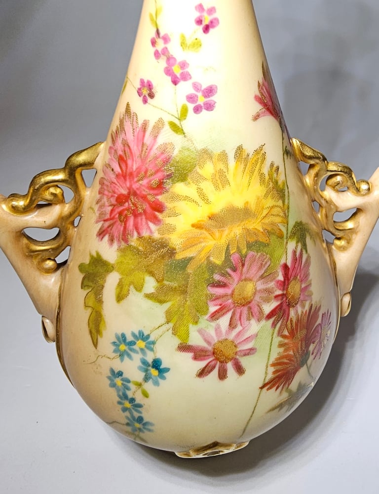 Image of Royal Worcester Small Pierced Handle Vase