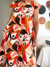 Ready Made Toucan A-line Midi Dress with Free Postage 
