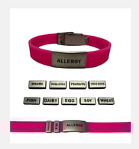 Image 1 of Allergy Wrist Band - Pink