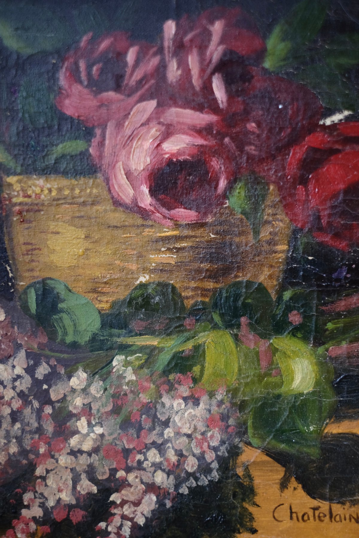 Image of Pivoines et lilas - Huile sur toile 