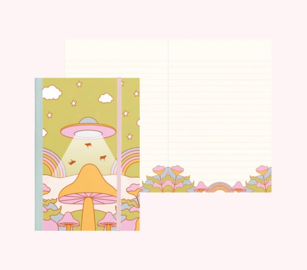 Image of UFO mushroom notebook