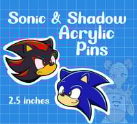 Sonic the Hedgehog - Sonic and Shadow acrylic pins