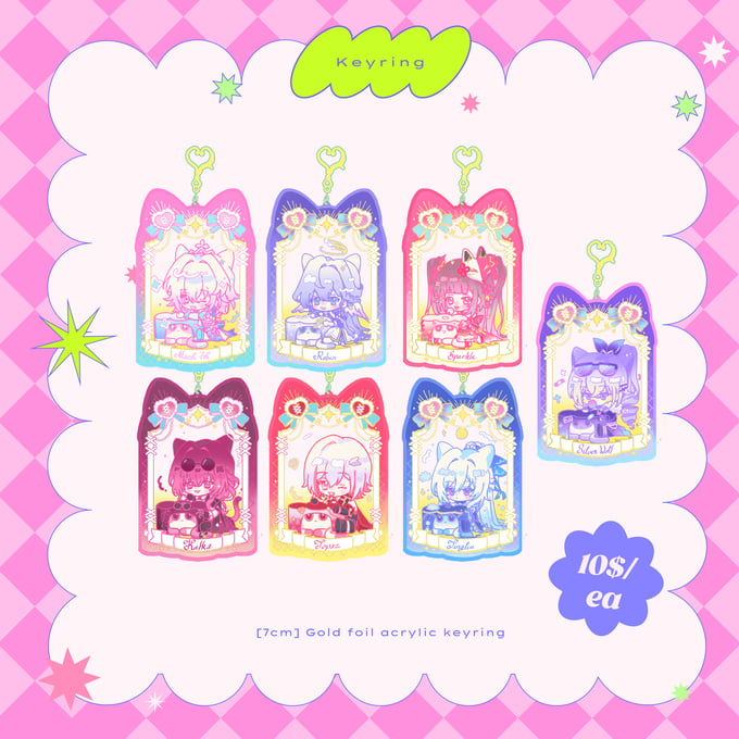 Image of [7cm] HSR - Candy Kitty Keychain - Female char