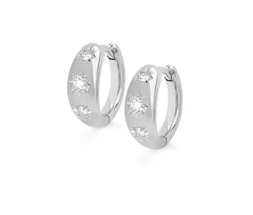 Image of 925 Silver mini Huggies