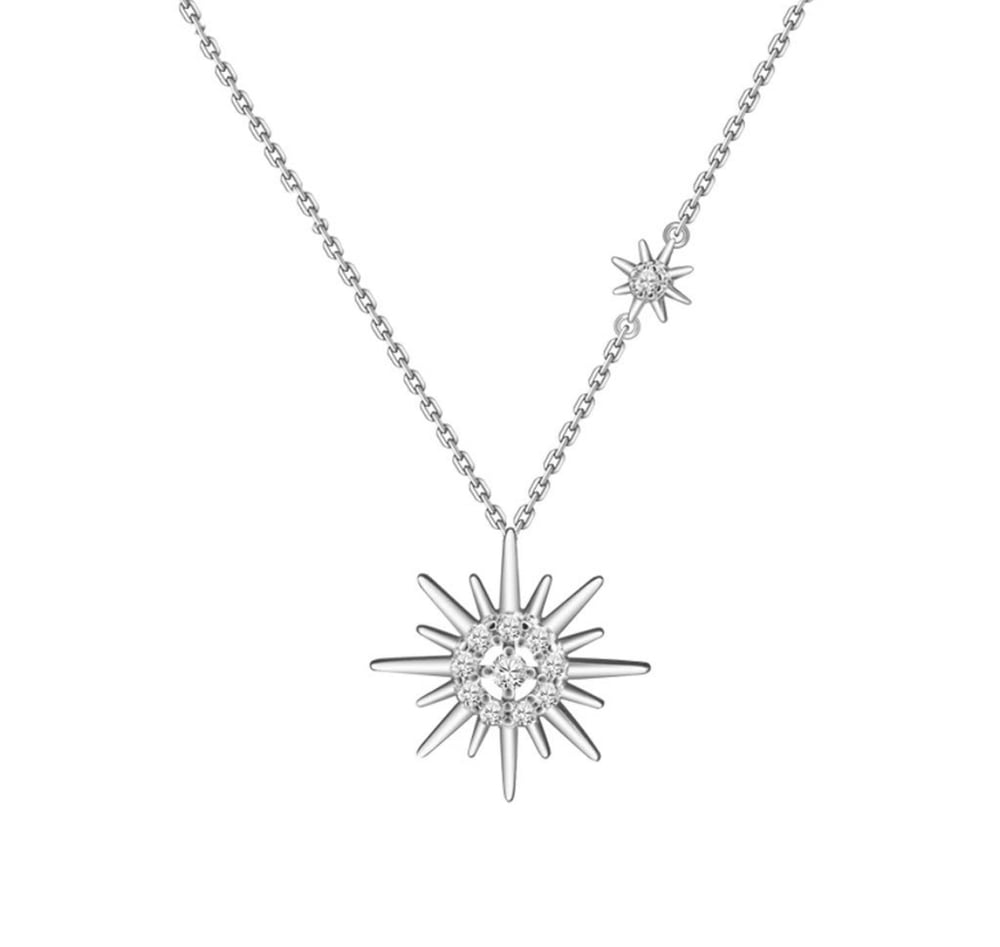 Image of 925 silver star necklace
