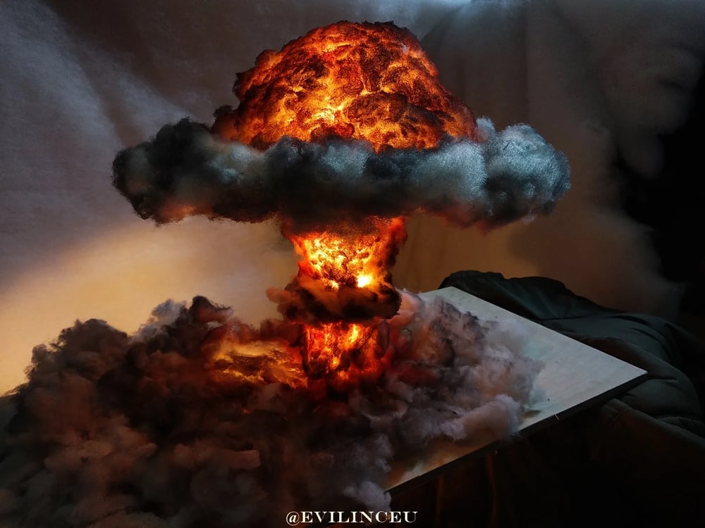 Image of Nuclear Explosion Atomic Diorama Model Lamp