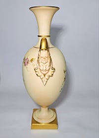 Image 4 of Royal Worcester Vase with mask boss handles #3