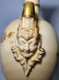Image 5 of Royal Worcester Vase with mask boss handles #3