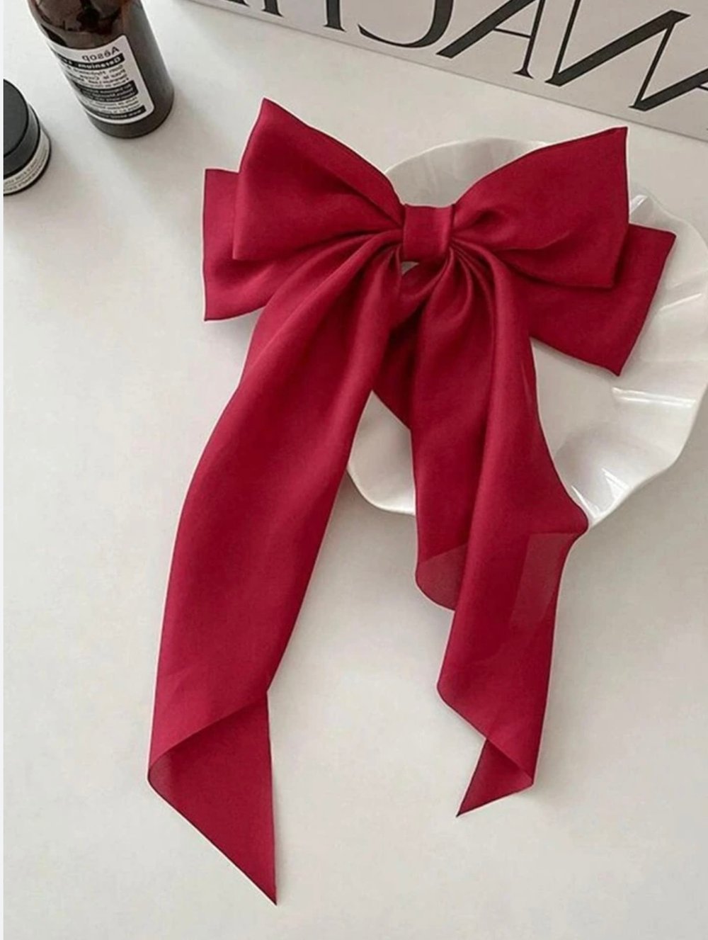 Image of Red satin bow