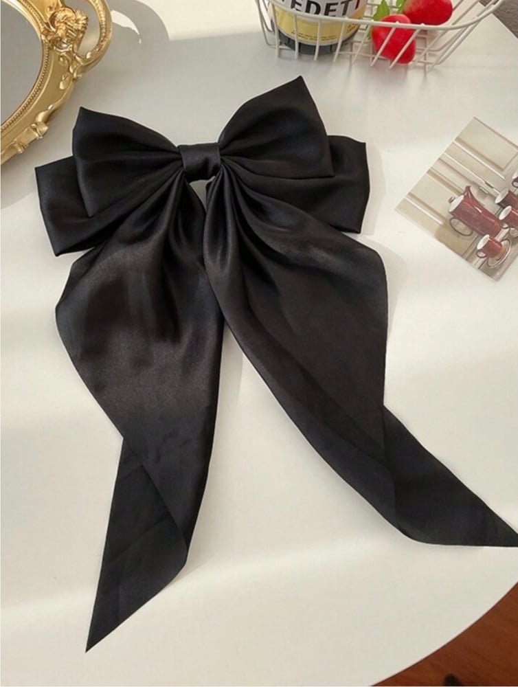 Image of Black satin bow