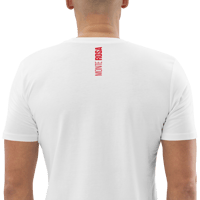 Image 3 of Monte Rosa T-shirt in Cotone Organico Unisex bianco / rosso PULSE