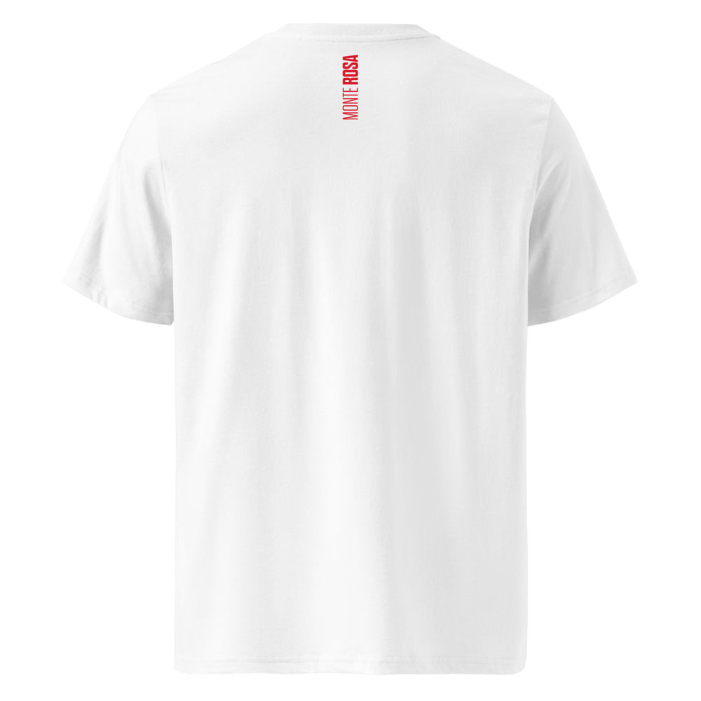 Monte Rosa T-shirt in Cotone Organico Unisex bianco / rosso PULSE