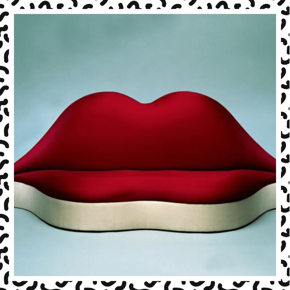 Image of Memphis Love - Lip + Lipstick Statement Acrylic Jewellery / Red Mirror
