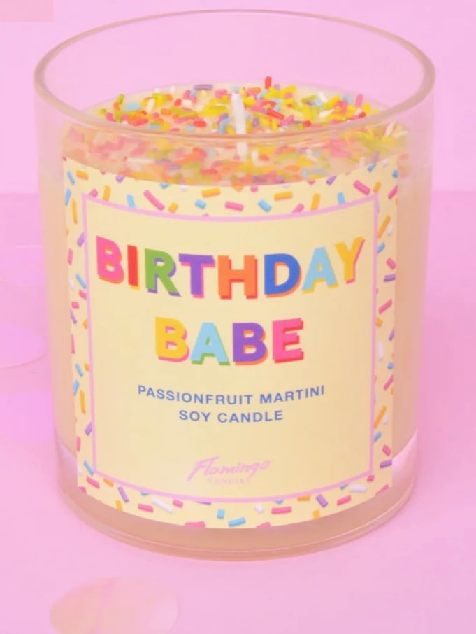Image of PASSIONFRUIT MARTINI BIRTHDAY BABE SPRINKLE CANDLE