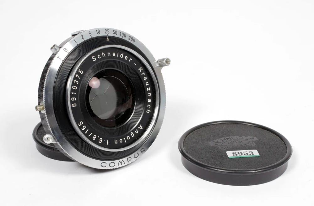 Image of Schneider Angulon 165mm F6.8 in Compur #2 wide angle lens for 8X10 #8953