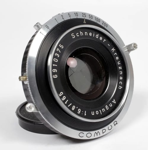 Image of Schneider Angulon 165mm F6.8 in Compur #2 wide angle lens for 8X10 #8953