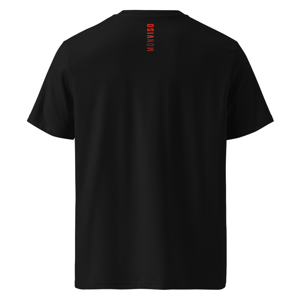Monviso T-shirt in Cotone Organico Unisex nero / rosso PULSE