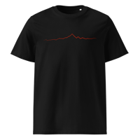 Image 1 of Monviso T-shirt in Cotone Organico Unisex nero / rosso PULSE
