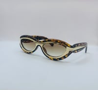 Image 1 of Gold and Leopard Sunglasses 