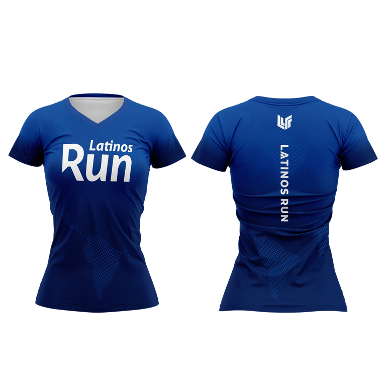 Blue Ombre Latinos Run Top Image 3