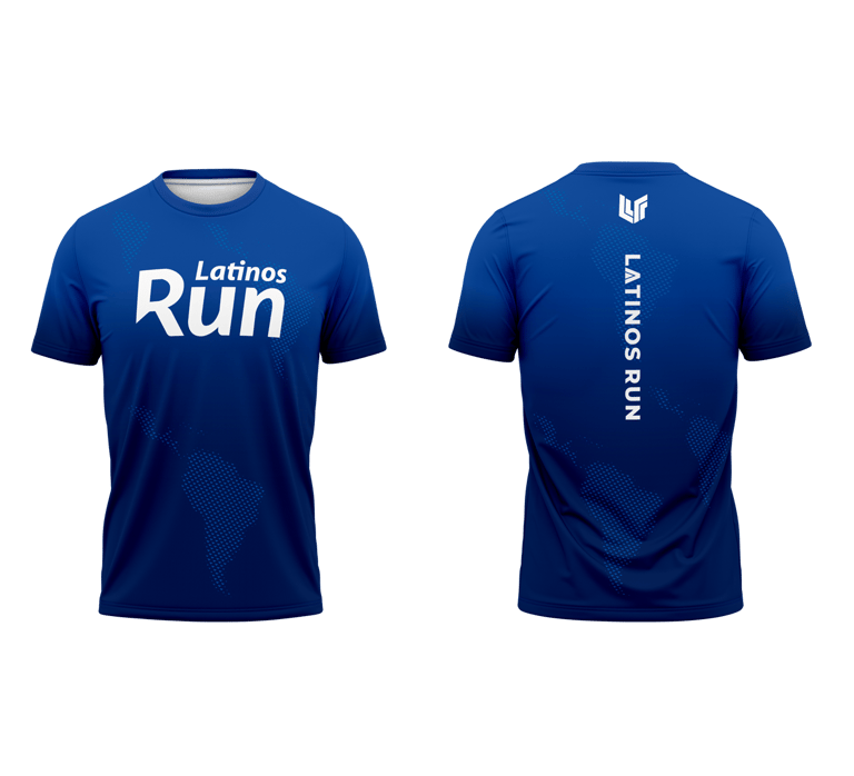 Blue Ombre Latinos Run Top Image 4