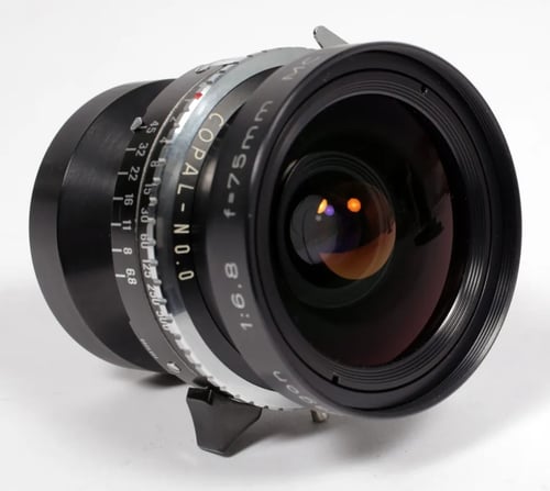 Image of Rodenstock Grandagon MC 75mm F6.8 Lens in Copal #0 Shutter #8634