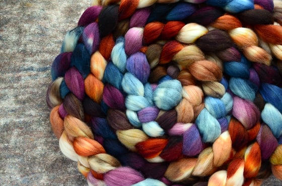 Image of "Dreaming by Firelight" Bluefaced Leicester Wool Spinning Fiber