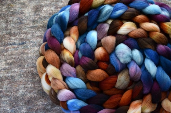 Image of "Dreaming by Firelight" Corriedale Wool Spinning Fiber