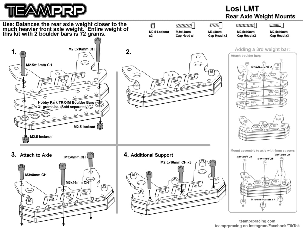 LMT Rear Axle Weight Mount