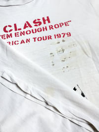 Image 5 of *Rare* The Clash 1979 ‘Give ‘Em Enough Rope’ 1st American Tour White T-Shirt