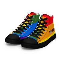 Image 5 of Rainbow Men’s High-Top Canvas Shoes