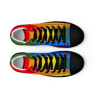 Image 7 of Rainbow Men’s High-Top Canvas Shoes