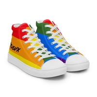 Image 8 of Rainbow Men’s High-Top Canvas Shoes