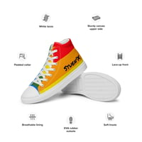 Image 6 of Rainbow Men’s High-Top Canvas Shoes