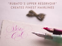 Image 2 of Flex fountain Pen / Rubato’s upper reservoir + G nib / Lilac Marble & Bee