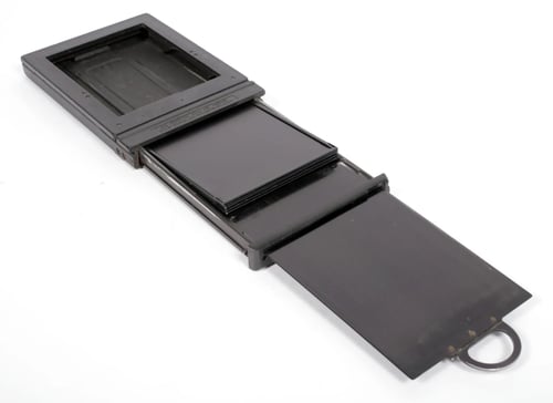 Image of Graflex Grafmatic 1168 Slotted 4X5 Film Holder for SLR cameras #4410