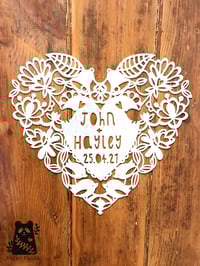 Folk Heart Papercut Template