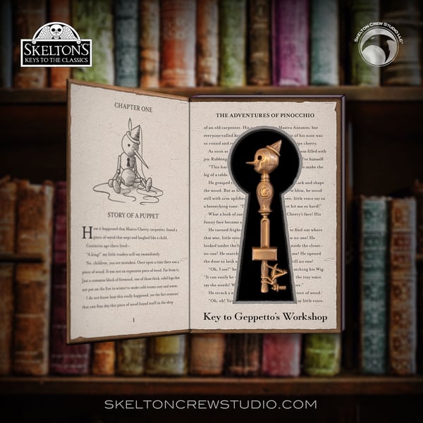 Image of Skelton's Keys to the Classics: Key to Geppetto's Workshop from The Adventures of Pinocchio!