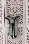 Sitter clothing - black and white romper