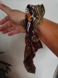 Image 9 of Recycled sari boho scrunchies -SEE ALL PICS