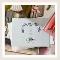 Image 1 of Gold Lux : Love & Laughter Forever After : Wedding Greeting Card