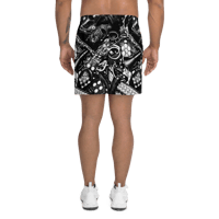 Image 3 of Leather Print Mesh Shorts 