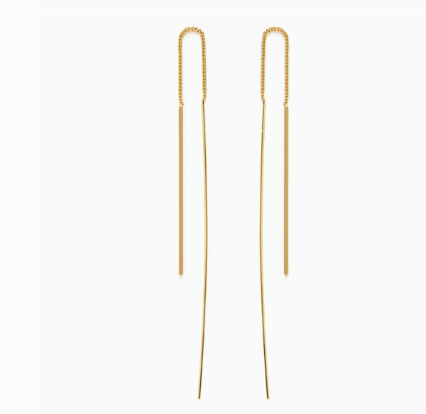 Image of Amano Earrings Needle & Thread - Gold AM415