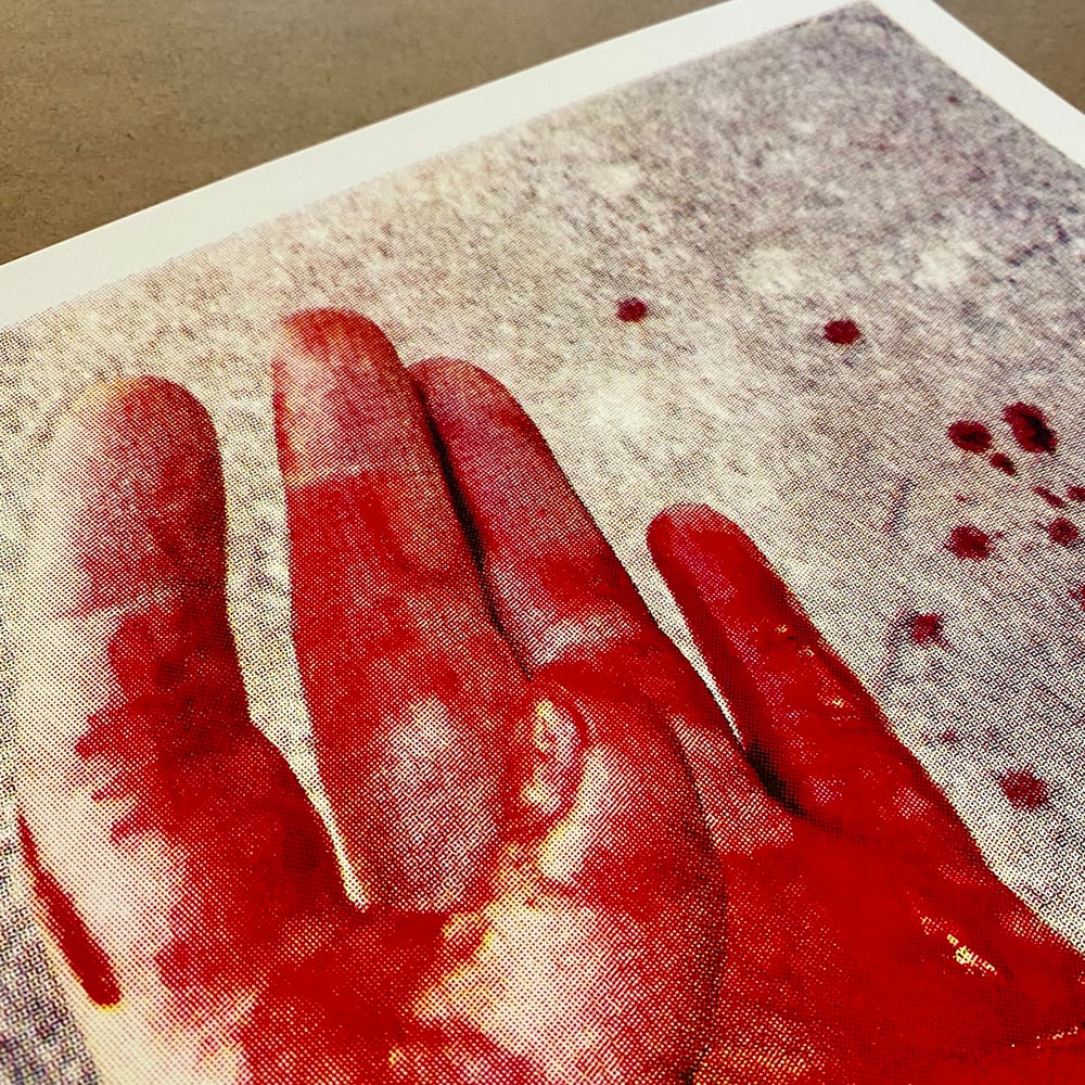 Image of 'cut hand' print