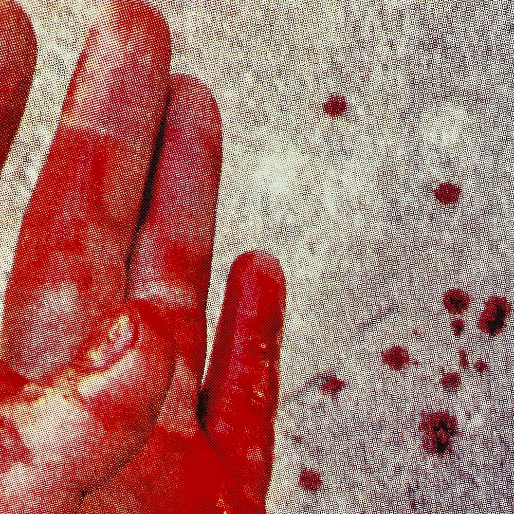 Image of 'cut hand' print