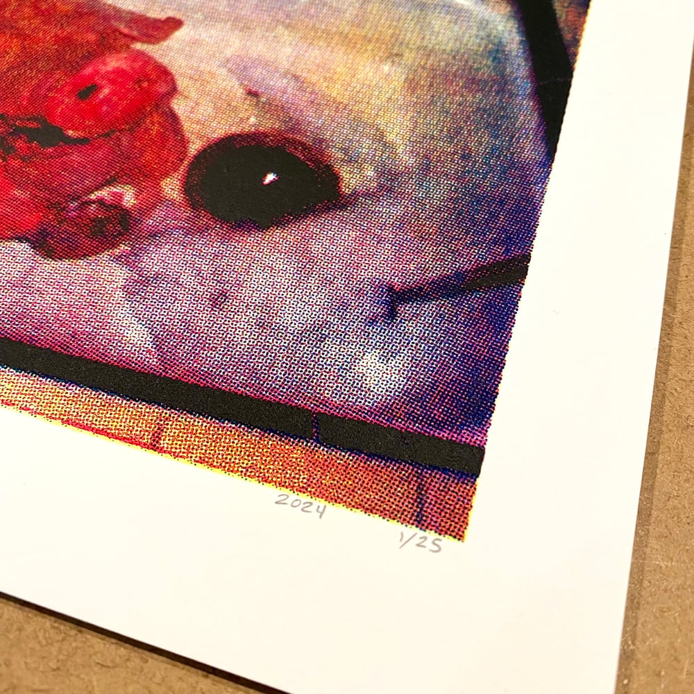 Image of 'pig head' print