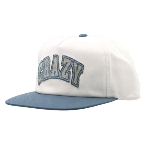 Image of "Crazy" Unstructured White/Slate Blue Snapback