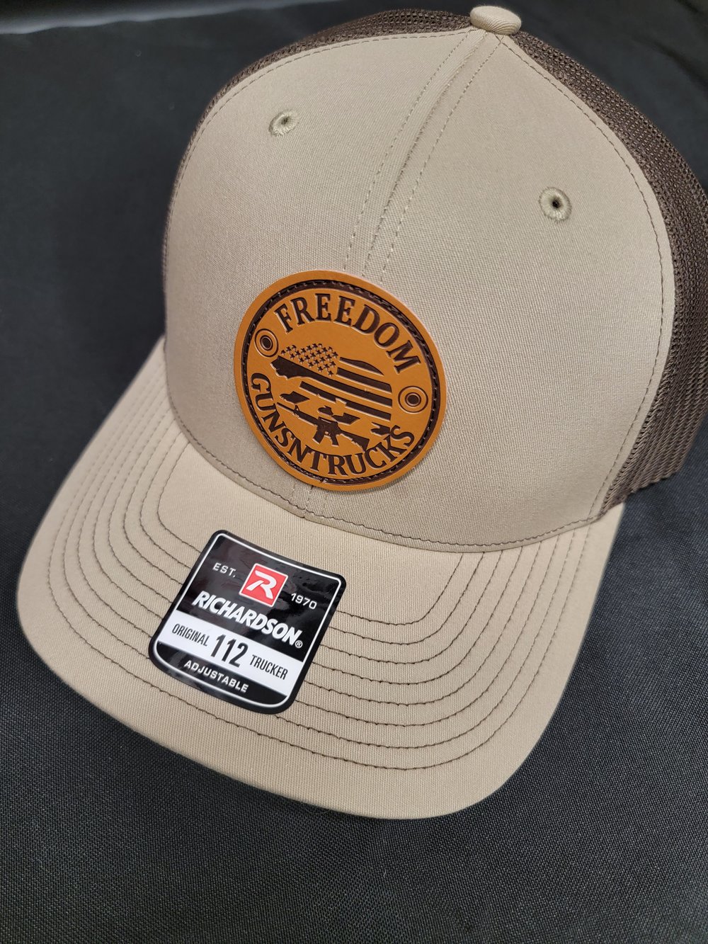 Trucker Leather Patch Snapback 