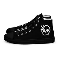 Image 4 of Black & White Women’s High-top Canvas Shoes